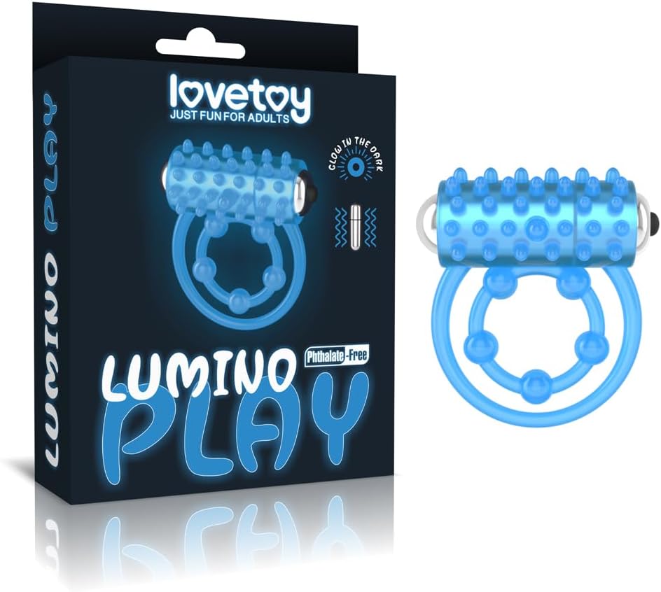 LOVETOY ペニスリング コックリング ペニスリングバイブ コックバイブ ペニバイブ 蓄光TPE 暗闇で光る 超通気性 高弾力 TPE製 アダルトグッズ 大人のおもちゃ